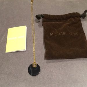 Michael Kors Cityscape Agate Disc Necklace